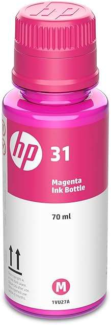 HP 31 | Ink Bottle | Magenta | Up to 8,000 Pages per Bottle | Works Smart Tank Plus 651 Smart Tank Plus 551 | 1VU27AN | Packaging May Vary - Image 1