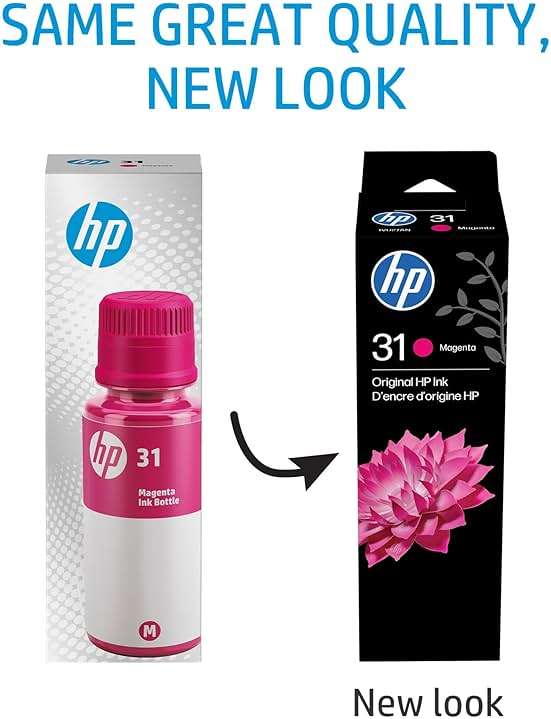 HP 31 | Ink Bottle | Magenta | Up to 8,000 Pages per Bottle | Works Smart Tank Plus 651 Smart Tank Plus 551 | 1VU27AN | Packaging May Vary - Image 4