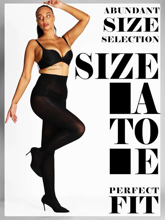 HONENNA Semi Opaque Silky Women Pantyhose Tights, 20+ Colors Invisibly Toe Reinforced 60 Den Size A-E - Image 5