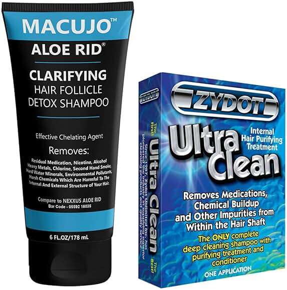 Macujo Aloe Rid Detox Shampoo and Zydot UltraClean Method, Deep Cleans, All Pollutants, Residual Medications, Nicotine, Alcohol, Chlorine, 2nd Hand-Smoke - Image 1