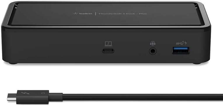 Belkin Thunderbolt 3 Dock Plus Thunderbolt 3 Cable - USB-C Hub - 8-In-1 Docking Station for MacOS & Windows, Dual 4K @60Hz, 40Gbps Transfer Speed, 60W Upstream Charging, w/ Ethernet & Audio Ports - Image 1