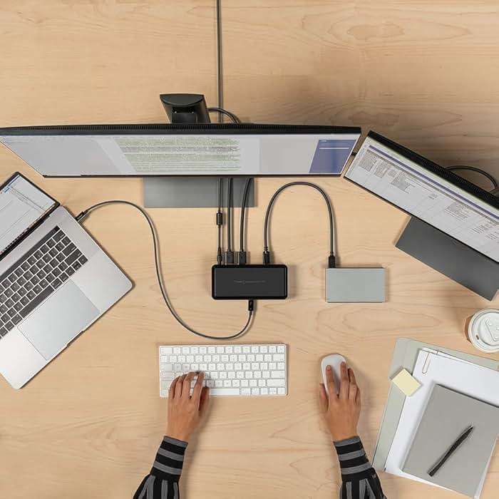 Belkin Thunderbolt 3 Dock Plus Thunderbolt 3 Cable - USB-C Hub - 8-In-1 Docking Station for MacOS & Windows, Dual 4K @60Hz, 40Gbps Transfer Speed, 60W Upstream Charging, w/ Ethernet & Audio Ports - Image 7