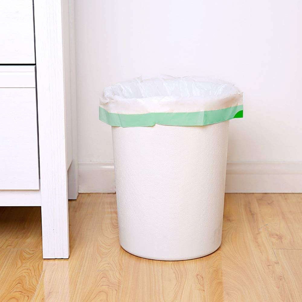 8 Gallon Drawstring Trash Bags-0.79 Mil Ultra Strong Medium Trash Can Liners for Kitchen/Office, Unscented White Garbage Bags, 60 Count - Image 2