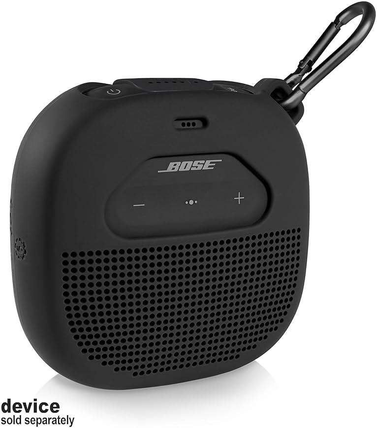 Silicone Cover Sleeve for Bose SoundLink Micro Portable Outdoor Speaker, Customized Design Skin Giving All 6 Directions Protection, Best Matching in Shape and Color(Black) - Image 2
