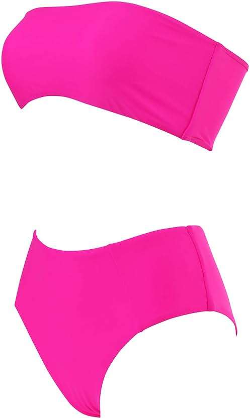 OMKAGI Women Bandeau Bikini Swimsuits Cheeky Off Shoulder Bathing Suit - Image 4