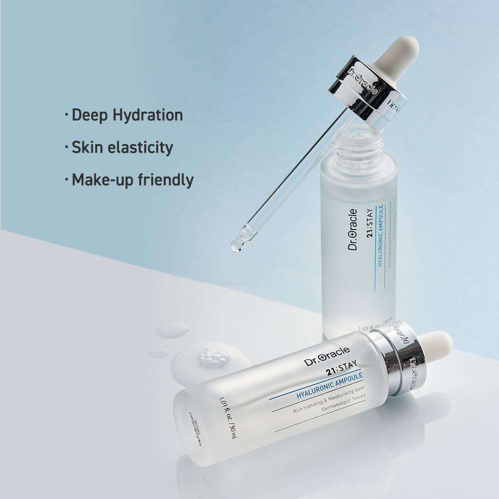 DR.ORACLE Ampoule Hyaluronic Acid Serum for Face Korean Skin Care - Moisturizer Essence Anti-Aging Serum, Intense Hydration Moisturizing K Beauty (0.57o.z), Dermatologist Tested, Clinical Care - Image 5