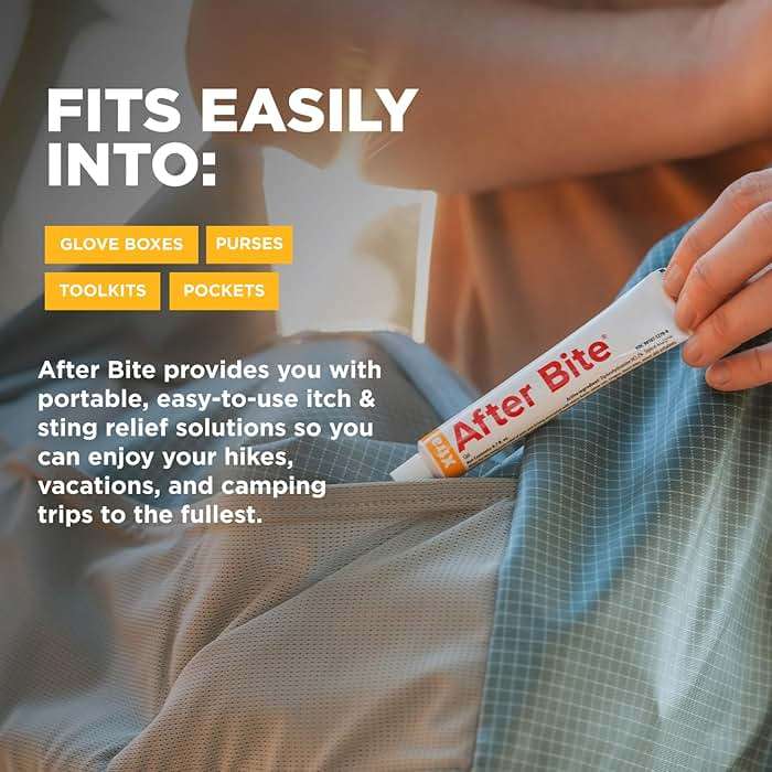 After Bite Xtra Formula - Itch Relief with Diphenhydramine HCl - Ideal for Mosquito & Fire Ant Bites, Bees & More - Portable Gel Formula - 0.7 oz (4 Pack) - Image 4