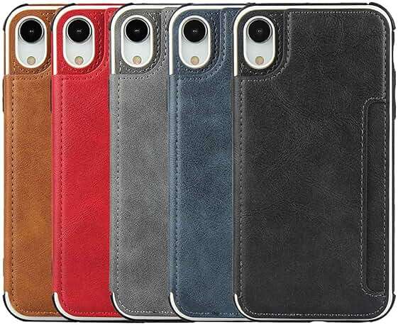 Cavor for iPhone Xr Case with Card Holder,Xr Wallet Case for Women Men,for iPhone Xr Phone Case with Stand and Strap,Leather Shockproof Protective- Brown - Image 9