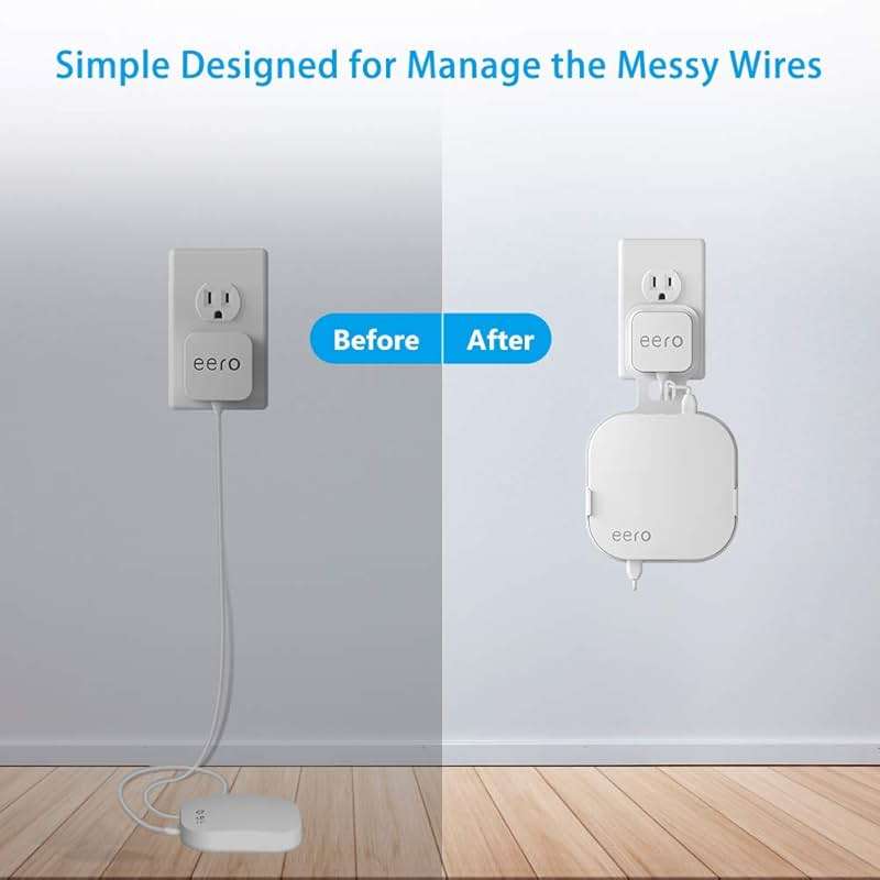 Wall Mount Holder for eero Pro Home WiFi System-Simple and Sturdy Wall Mount Holder Stand Bracket (NOT for eero 6 or eero pro 6), Without Messy Wires (White(3 Pack)) - Image 4
