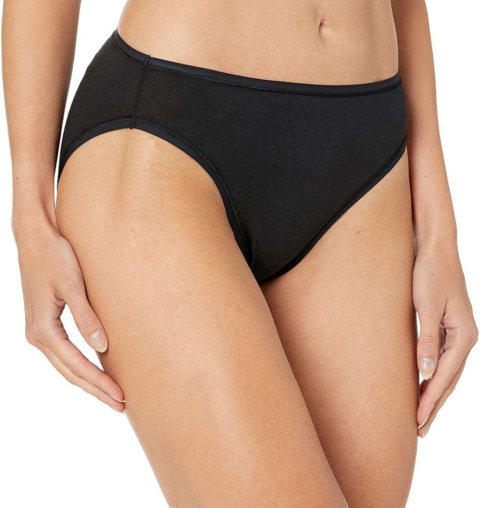 Amazon Essentials Women's Cotton Stretch High-Cut Bikini Panty, Multipack - Image 2