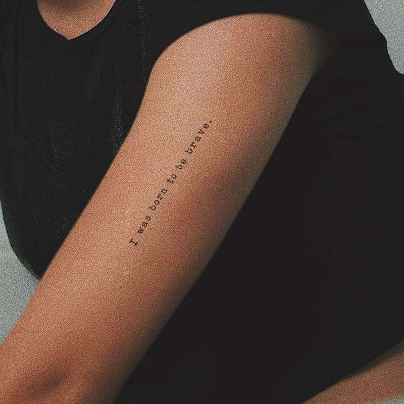 Everjoy Realistic Temporary Tattoos - 20 Individual Line Pcs, Waterproof Inspirational Words for Adult, Women (Words) - Image 4
