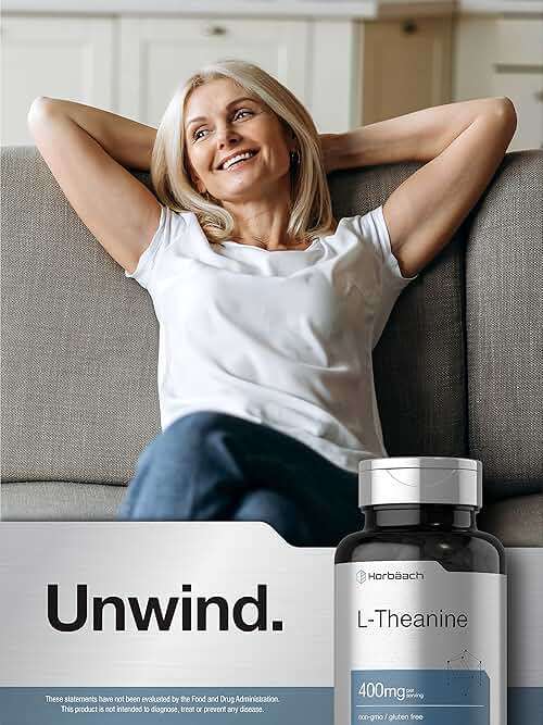 Horbäach L-Theanine Supplement | 400mg | 120 Powder Capsules | Non-GMO & Gluten Free - Image 6