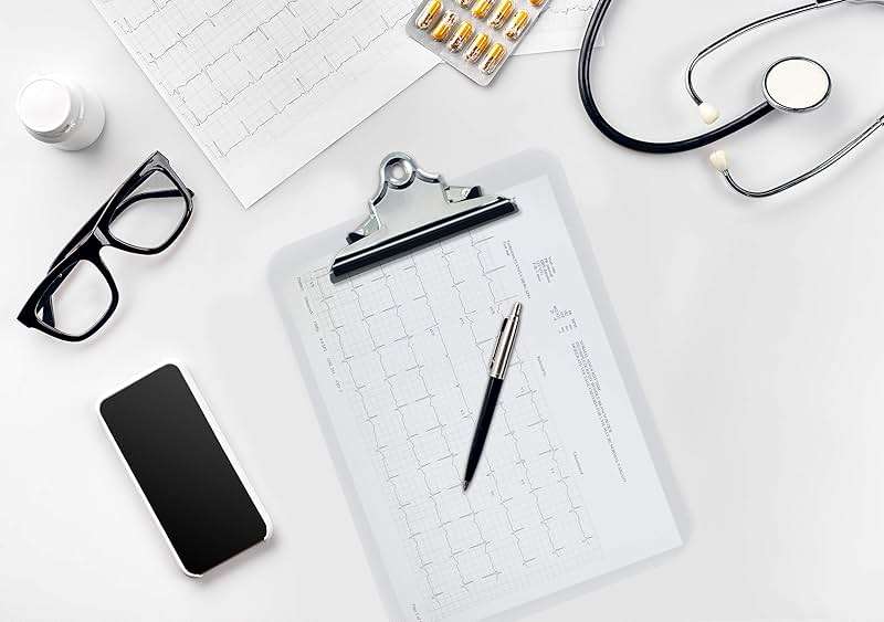 Better Office Products Clear Plastic Clipboards, 12 Pack, Durable, 12.5 x 9 Inch, Standard Metal Clip, Transparent, See-Through Clear, Set of 12 - Image 3