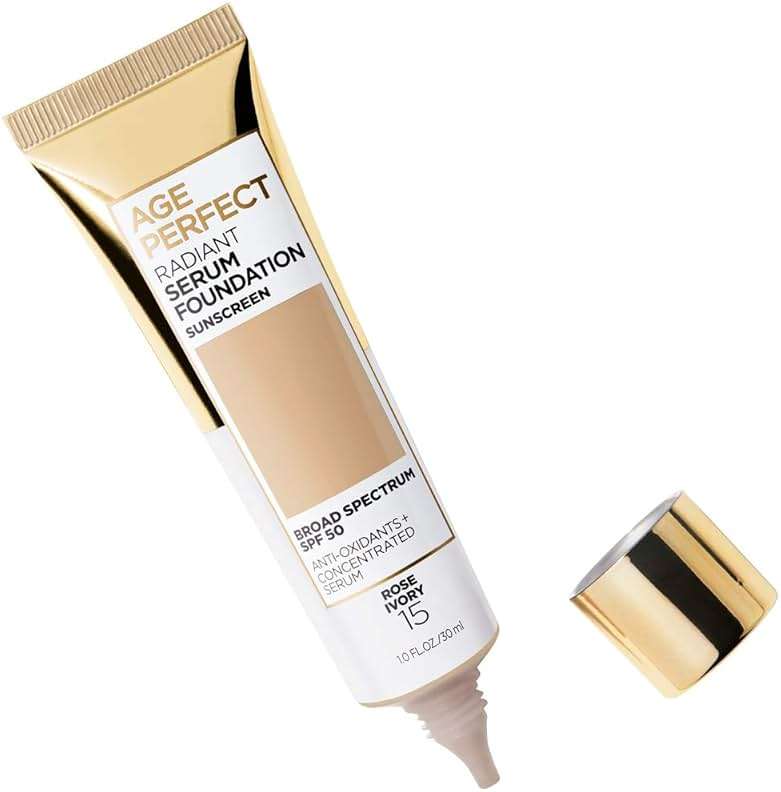 L'Oreal Paris Age Perfect Radiant Serum Foundation with SPF 50, Rose Ivory, 1 Ounce - Image 2