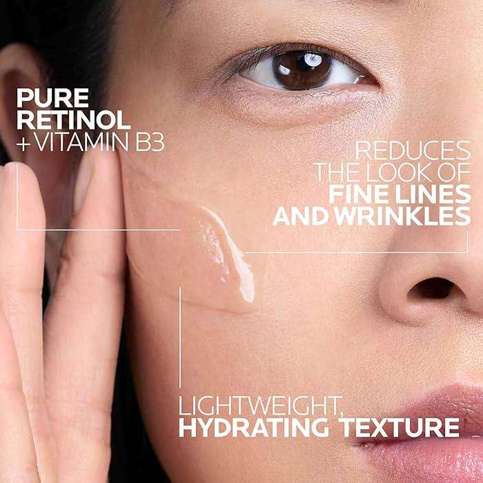 La Roche-Posay Pure Retinol Face Serum with Niacinamide (Vitamin B3) & Hyaluronic Acid | Gentle Anti-Aging Retinol Serum for Fine Lines & Wrinkles | Dermatologist Tested for Sensitive Skin, 1.0 fl oz - Image 3