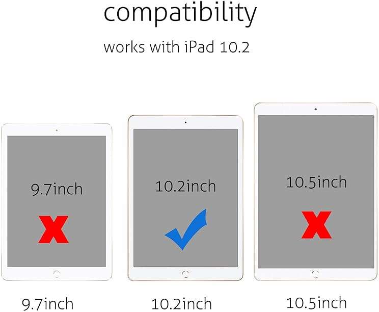 Ailun Screen Protector for iPad 9th 8th 7th Generation (10.2 Inch, iPad 9/8/7, 2021&2020&2019) Tempered Glass/Apple Pencil Compatible [2 Pack] - Image 3