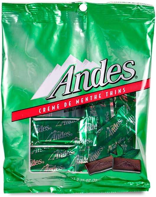 Andes (1) Bag Creme De Menthe Thins - Individually Wrapped Mint & Dark Chocolate Candy Pieces - Peanut Free & Gluten Free - Net Wt. 2.75 oz - Image 4