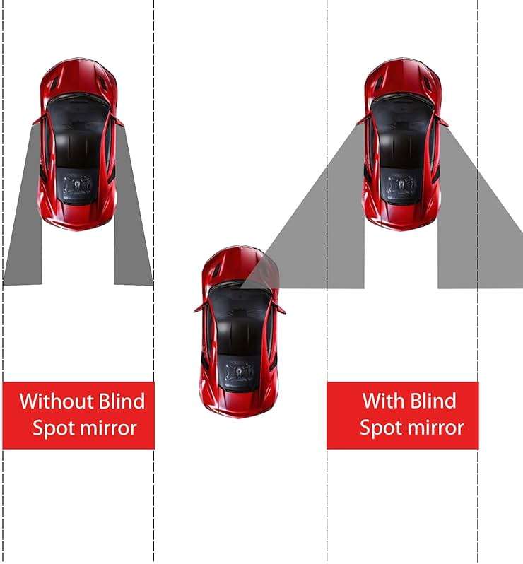 LivTee Blind Spot Mirror, 2" Round HD Glass Frameless Convex Rear View Mirrors Exterior Accessories with Wide Angle Adjustable Stick for Car SUV and Trucks, Pack of 2 - Image 2