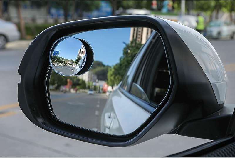 LivTee Blind Spot Mirror, 2" Round HD Glass Frameless Convex Rear View Mirrors Exterior Accessories with Wide Angle Adjustable Stick for Car SUV and Trucks, Pack of 2 - Image 6