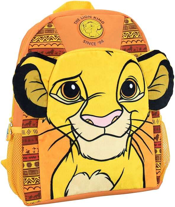Disney Lion King Backpack | Simba Backpack | One Size Yellow - Image 1