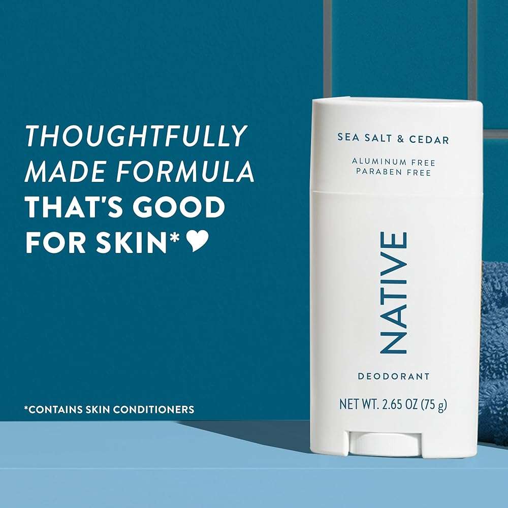 Native Deodorant Contains Naturally Derived Ingredients, 72 Hour Odor Control, Deodorant for Women and Men, Aluminum Free, Sea Salt & Cedar 2.65oz - Image 5