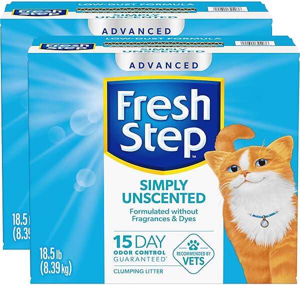 Fresh Step Advanced Simply Unscented Multi Cat Clumping Cat Litter, Low Dust, Odor Control with Activated Charcoal Tech, Compatible in Automatic Litter Boxes, 37 lbs. (2 x 18.5 lb.) - Image 14