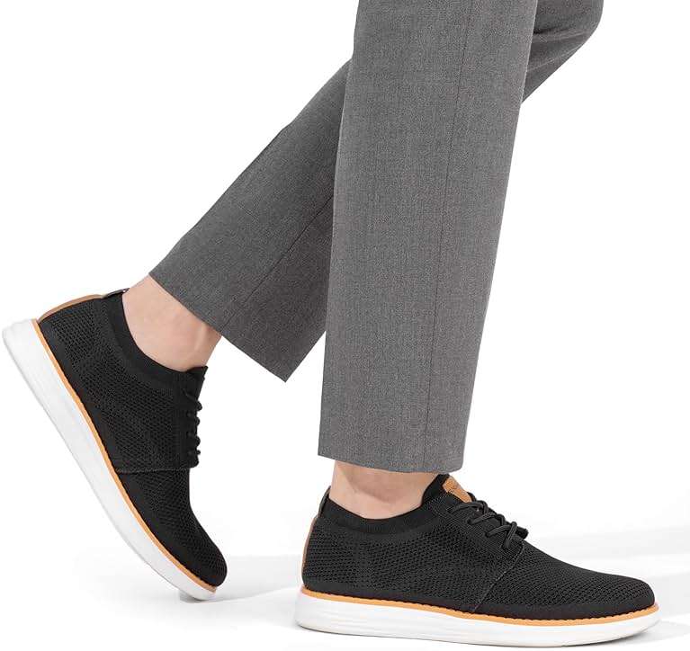 Bruno Marc Men's KnitFlex Breeze Mesh Sneakers Oxfords Lace-Up Lightweight Casual Walking Shoes - Image 9