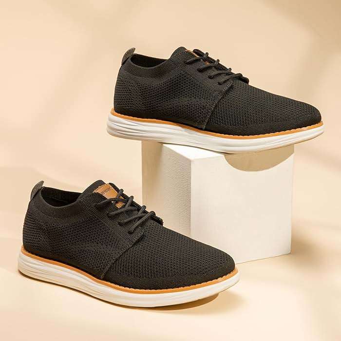 Bruno Marc Men's KnitFlex Breeze Mesh Sneakers Oxfords Lace-Up Lightweight Casual Walking Shoes - Image 10