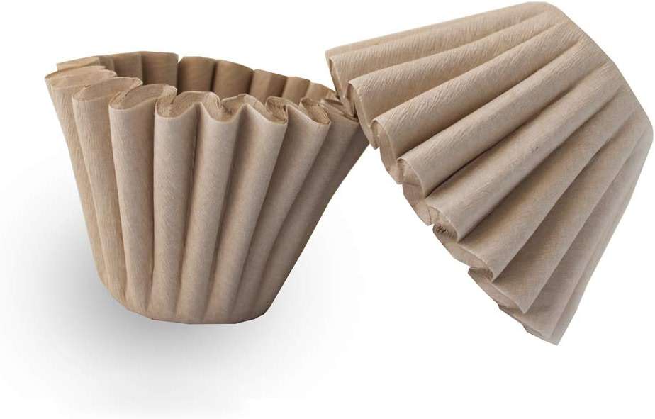 1-4 Cup Basket Coffee Filters,Natural Brown Biodegradable Basket Filters Paper Unbleached for Home Office Use,coffee filter flowers, 50 Count - Image 1
