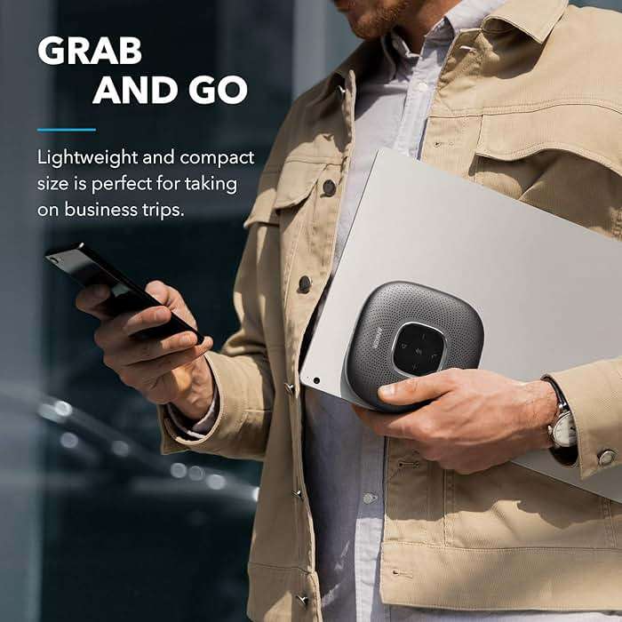 Anker PowerConf Speakerphone, Zoom Certified Conference Speaker with 6 Mics, 360° Enhanced Voice Pickup, 24H Call Time, Bluetooth 5.3, USB C, Compatible with Leading Platforms for Personal Workspaces - Image 6