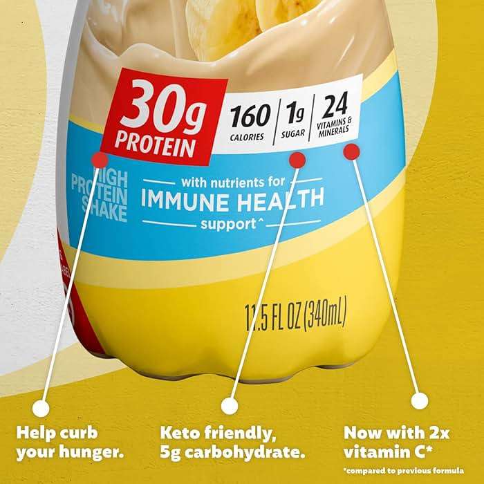 Premier Protein Shake, Bananas & Cream, 30g Protein, No Added Sugar, 24 Vitamins & Minerals to Support Immune Health, 11.5 fl oz, 12 Pack - Image 3