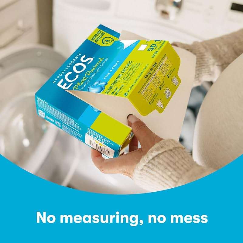 ECOS Lavender Vanilla Liquidless Laundry Detergent 50 Count, 50 CT - Image 5