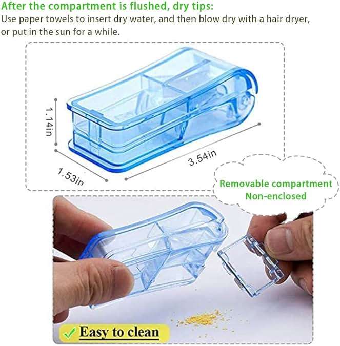 JohnBee Pill Cutter | Best Pill Cutter for Small or Large Pills | Designed in The USA| Cuts Vitamins | Includes Keychain Pill Holder (Blue) | pill splitter for small pills or 0.8" large pills - Image 4