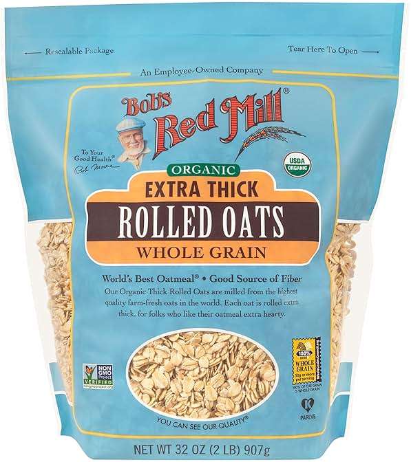 Bob's Red Mill Organic Thick Rolled Oats, 32oz (Pack of 4) - Organic, Non GMO, Whole Grain, Vegan, Kosher - Image 4