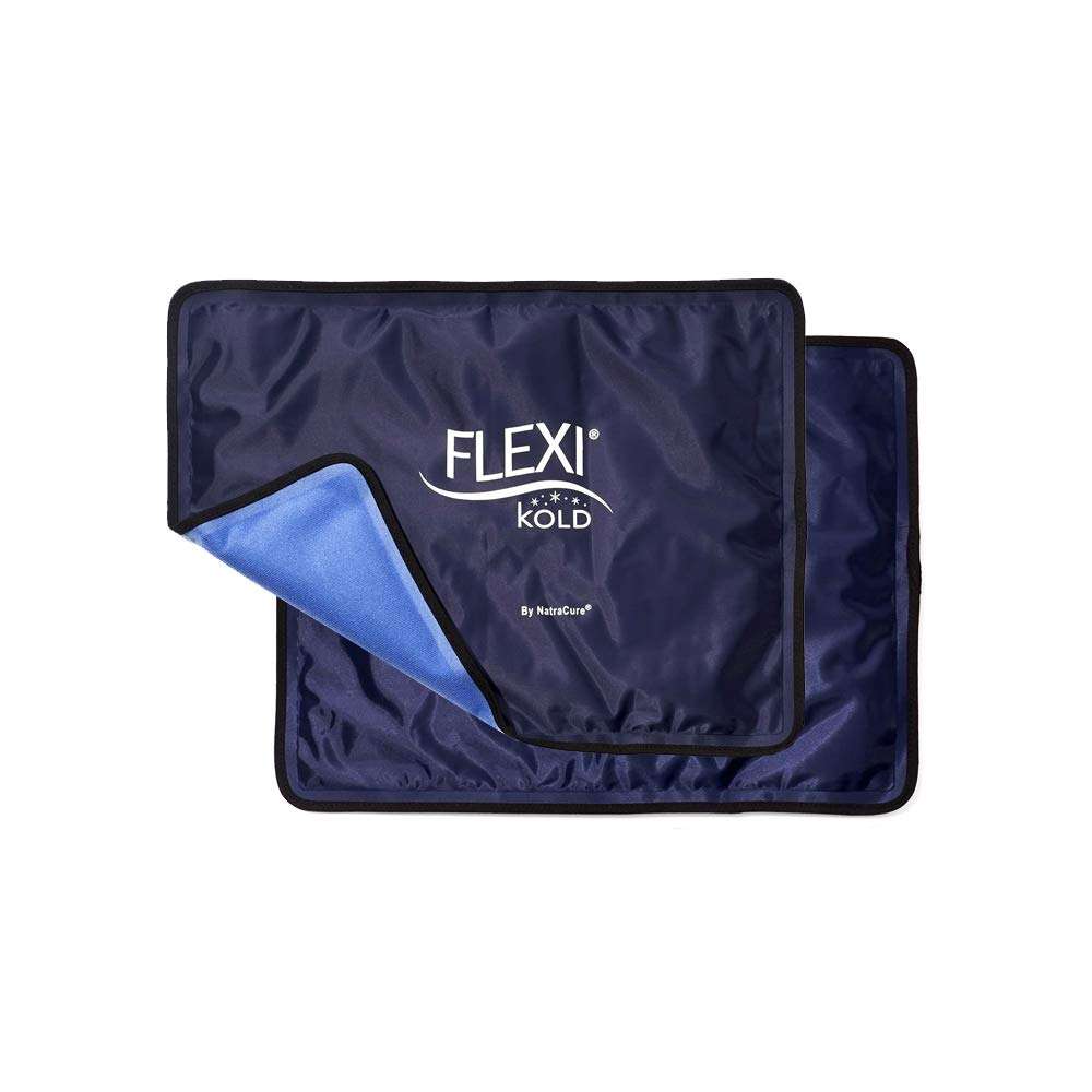 FlexiKold Ice Packs for Injuries Reusable with Straps – Cold Compress Gel Cold Pack, Ice Pack for Knee, – Flexible Medical Ice Wrap for Back, Shoulders, Legs, Muscle Pain – Standard – 2 Pk - Image 1
