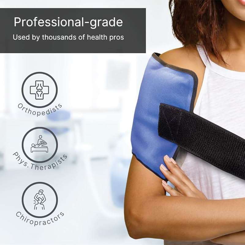 FlexiKold Ice Packs for Injuries Reusable with Straps – Cold Compress Gel Cold Pack, Ice Pack for Knee, – Flexible Medical Ice Wrap for Back, Shoulders, Legs, Muscle Pain – Standard – 2 Pk - Image 3