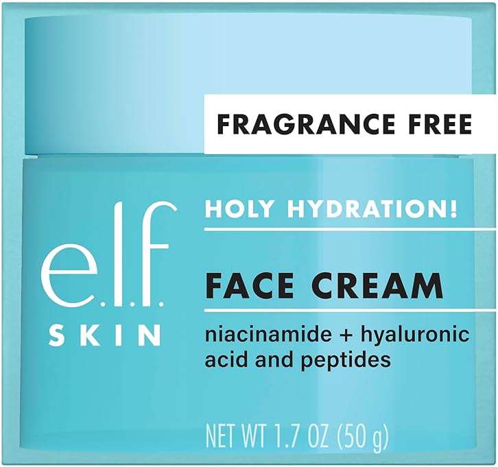 e.l.f., Skin Holy Hydration! Face Cream with Hyaluronic Acid, Fragrance Free, Niacinamide and Peptides, Nourishing Moisturizer - Image 6