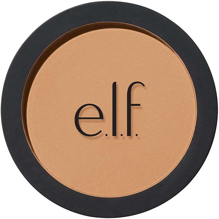 e.l.f. Primer-infused Bronzer, Long-Wear, Matte, Bold, Lightweight, Blends Easily, Contours Cheeks, Forever Sun Kissed, All-Day Wear, 0.35 Oz - Image 1