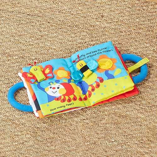 Melissa & Doug K’s Kids My First Activity Book 8-Page Soft Book for Babies and Toddlers Early Learning Developmental Plush Soft Activity for Babies and Toddlers - Image 9