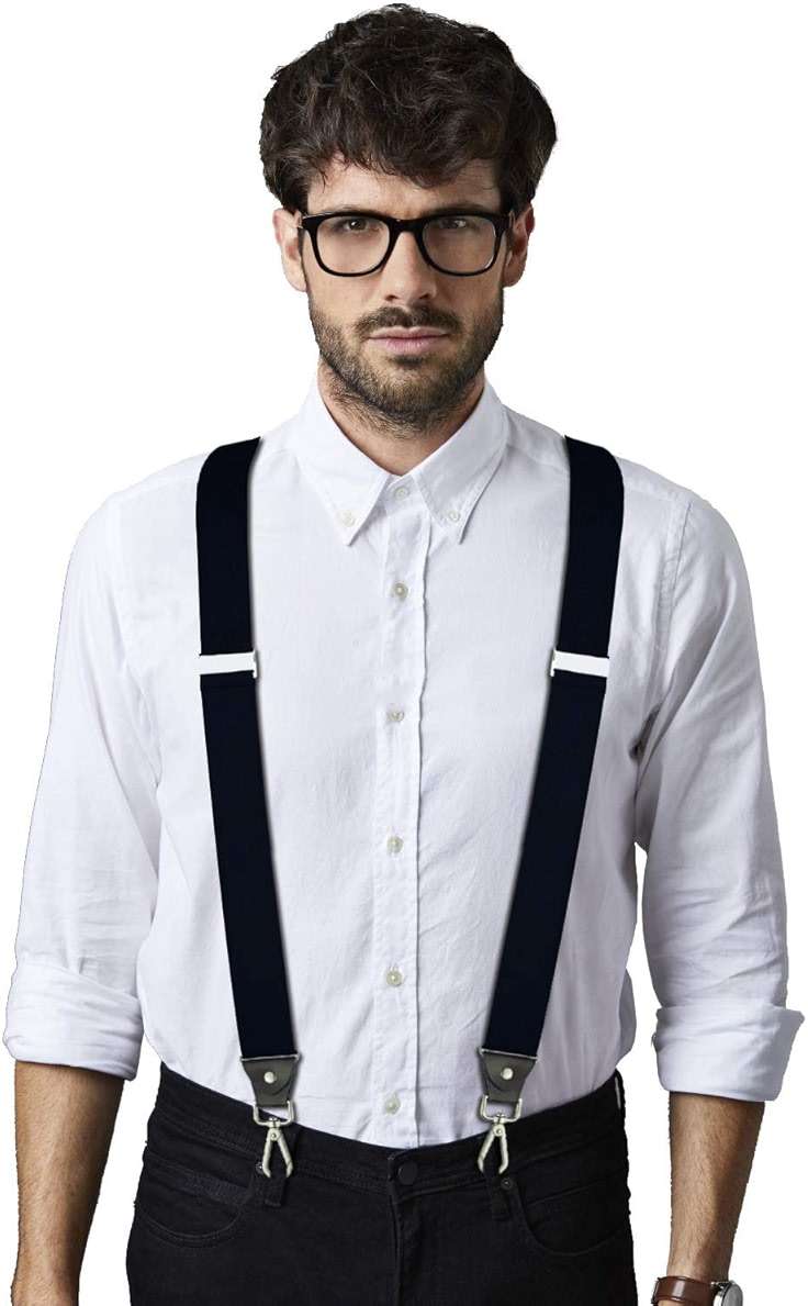 Vauhse Suspenders for Men, Adjustable Suspenders with Elastic Straps Y-Back Construction Heavy Duty for Work - Image 5