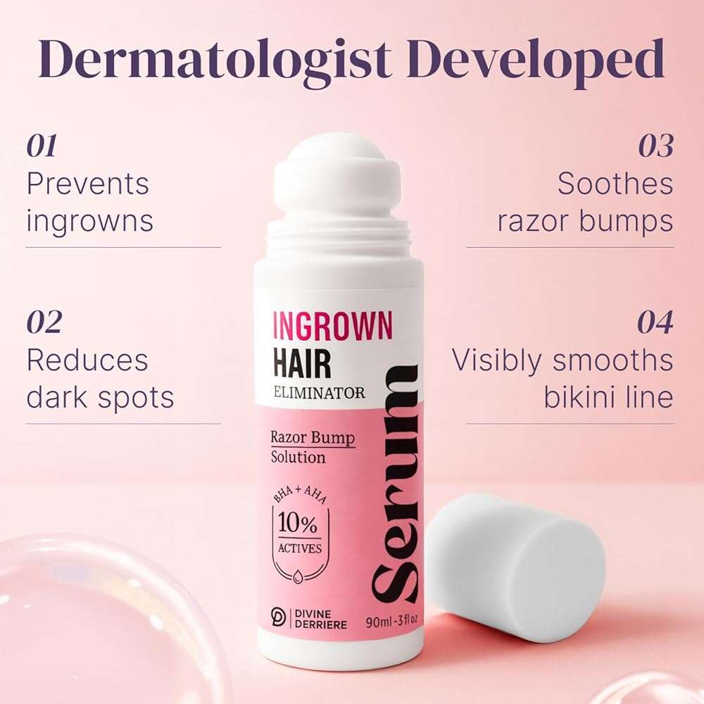 Razor Bump Stopper with Dark Spot Remover, Ingrown Hair Treatment for Bikini Area and Razor Bumps Treatment - Salicylic Acid After Shave Solution for Ingrown Hairs & Razor Burns - Image 2