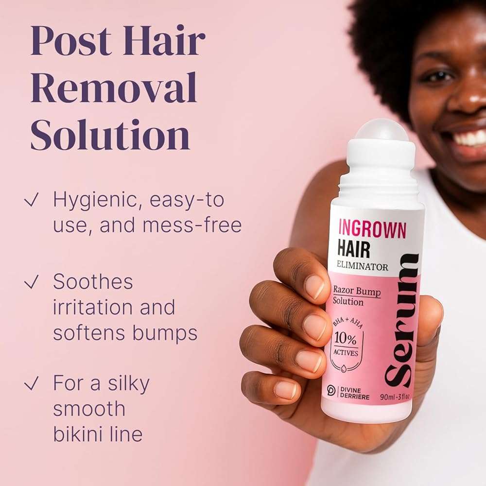 Razor Bump Stopper with Dark Spot Remover, Ingrown Hair Treatment for Bikini Area and Razor Bumps Treatment - Salicylic Acid After Shave Solution for Ingrown Hairs & Razor Burns - Image 4