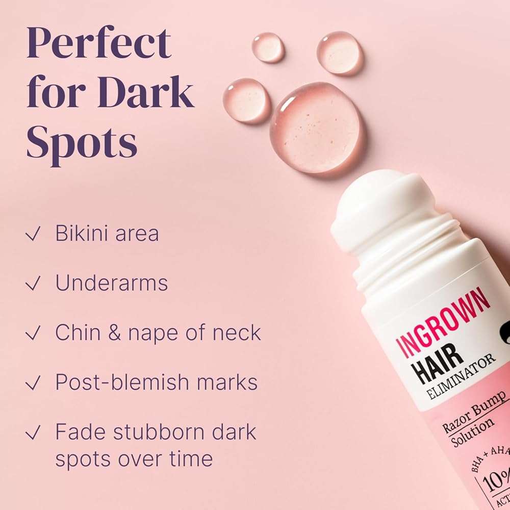 Razor Bump Stopper with Dark Spot Remover, Ingrown Hair Treatment for Bikini Area and Razor Bumps Treatment - Salicylic Acid After Shave Solution for Ingrown Hairs & Razor Burns - Image 6