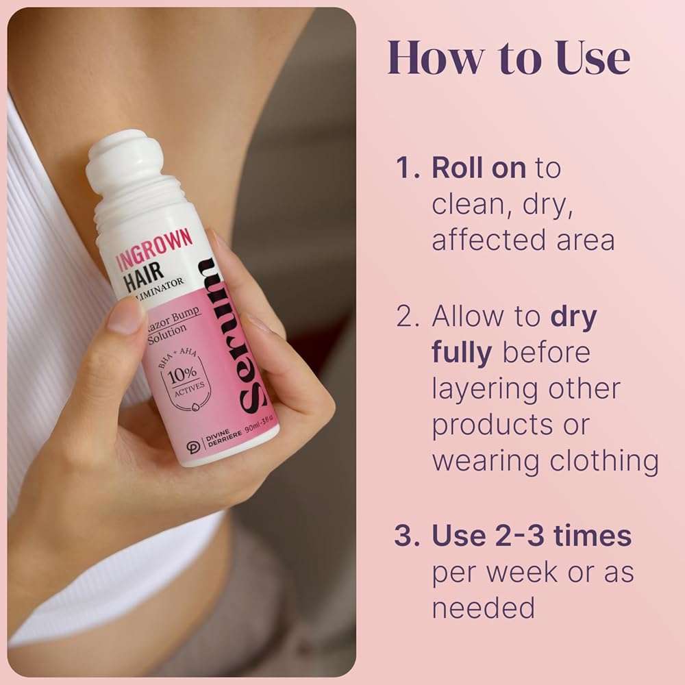 Razor Bump Stopper with Dark Spot Remover, Ingrown Hair Treatment for Bikini Area and Razor Bumps Treatment - Salicylic Acid After Shave Solution for Ingrown Hairs & Razor Burns - Image 7
