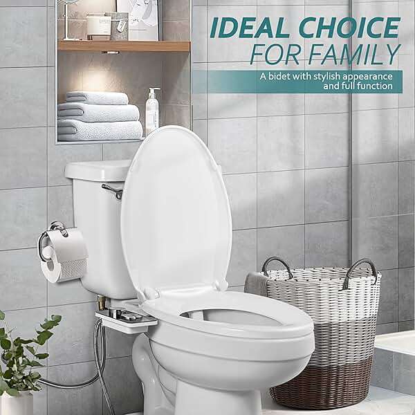 SAMODRA Bidet Attachment, Non-Electric Cold Water Bidet Toilet Seat Attachment with Pressure Controls, Retractable Self-Cleaning Dual Nozzles for Frontal & Rear Wash - Black - Image 6