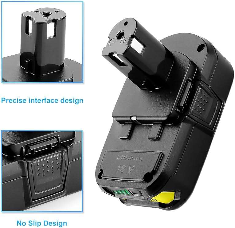 Energup 2Pack 18Volt P102 Replace for Ryobi 18V Batteries and Charger Combo 3.5A, for 18 Volt ONE Plus P103 P104 P105 P107 P109 P190 P191 P122 for Ryobi 18v Battery - Image 2