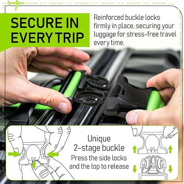 Untethered Luggage Straps | TSA-Approved Suitcase Belts with Heavy-Duty Buckles. Secure Adjustable Travel Accessories for Checked Bags. 4-Pack - Image 5