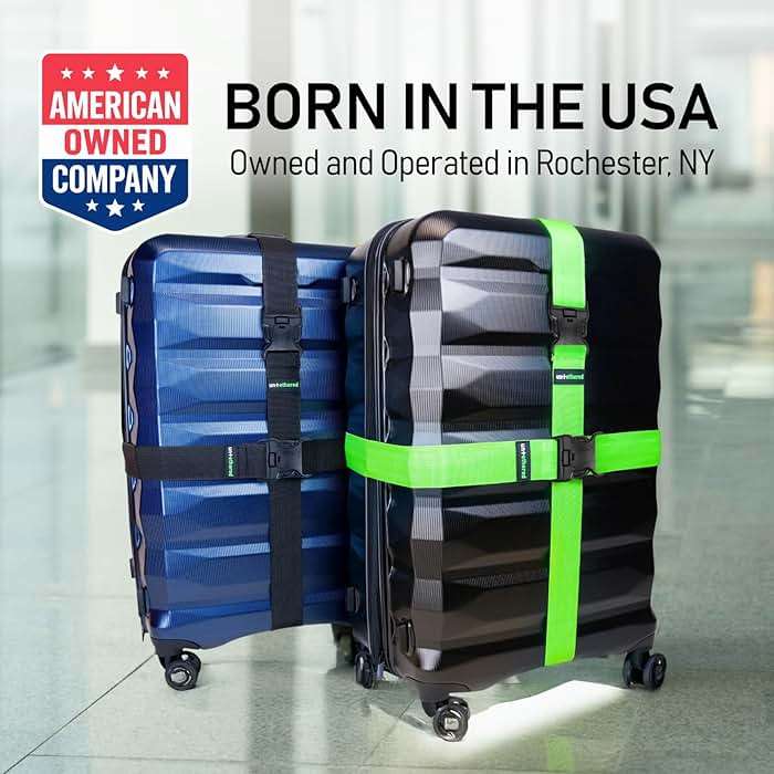 Untethered Luggage Straps | TSA-Approved Suitcase Belts with Heavy-Duty Buckles. Secure Adjustable Travel Accessories for Checked Bags. 4-Pack - Image 9