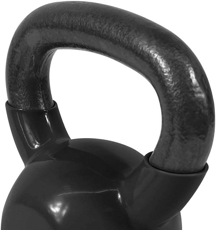 Yes4All Kettlebell, Vinyl Coated Kettlebell Cast Iron Sets with Stable Flat Bottom for Full Body Workout, Push up, Grip Strength Training & Weights Exercises - Image 2