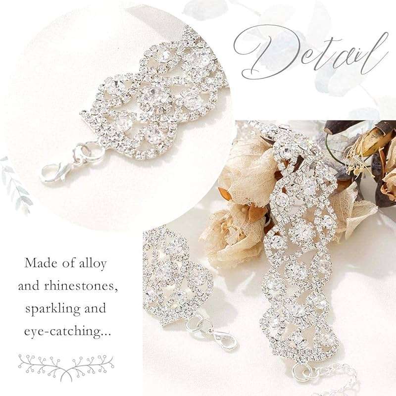 JAKAWIN Rhinestone Choker Necklace Jewelry Silver Diamond Chokers for Women | Sparkly Bling Prom Costume Necklaces - Image 6